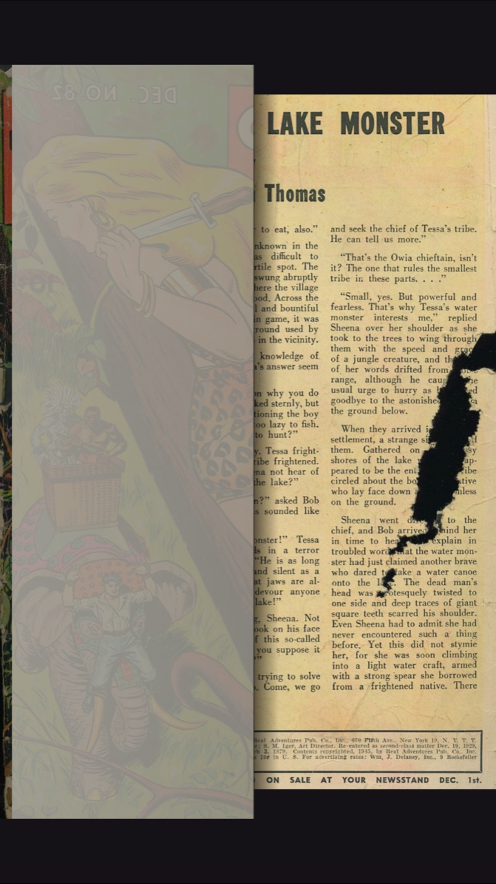 A page curling over